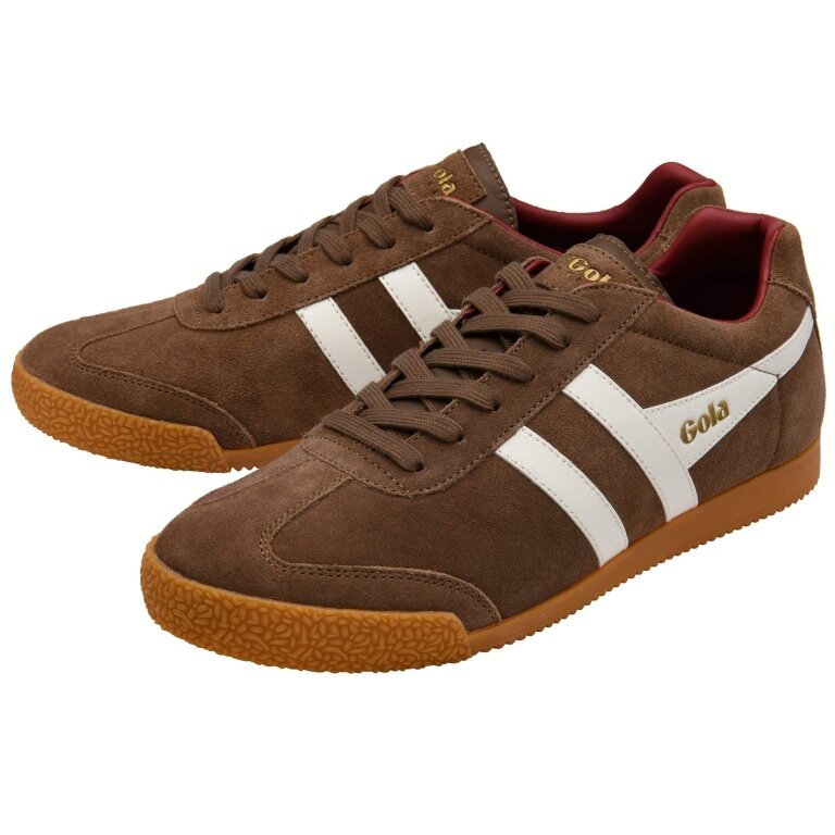 Gola Sneaker Harrier Suede-Leder dunkelbraun/weiss/rot Sneaker Herren