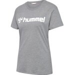 hummel Sport/Freizeit-Shirt hmlGO 2.0 Logo (Bio-Baumwolle) Kurzarm grau Damen