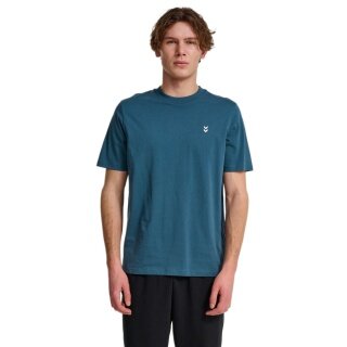 hummel Freizeit-Tshirt hmlPULSE (Bio-Baumwolle) blau Herren