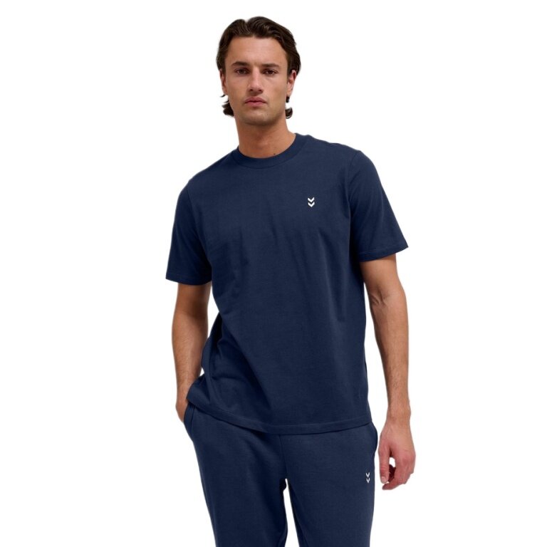 hummel Freizeit-Tshirt hmlPULSE (Bio-Baumwolle) navyblau Herren