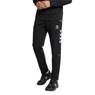 hummel Freizeithose hmlCORE 2.0 Woven Pants (elastischer Bund) lang schwarz/weiss Herren