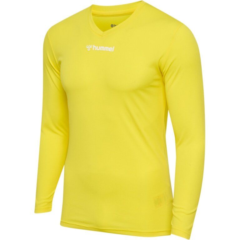 hummel Funktionsunterwäsche Langarmshirt hmlBL Essential Tee gelb Herren