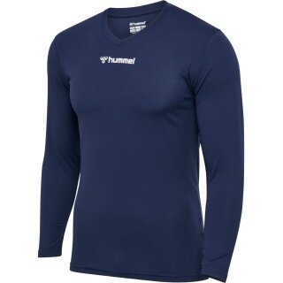 hummel Funktionsunterwäsche Langarmshirt hmlBL Essential Tee marineblau Herren