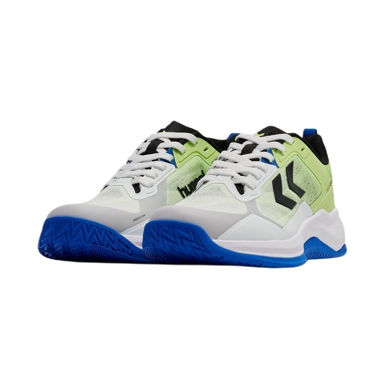 hummel Hallen-Indoorschuhe HB Powerstrike Pro (Handball) grün/weiss/blau Herren