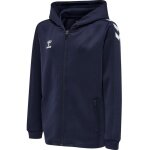 hummel Sport-Kapuzenjacke hmlCORE XK Poly Zip Hood Sweat (Polyester-Sweatstoff) mit Kapuze marineblau Kinder