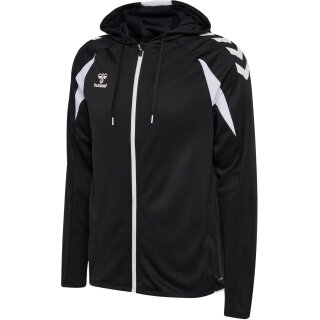 hummel Kapuzenpullover hmlCORE 2.0 Full-Zip Hoodie (100% rec. Polyester) schwarz/weiss Herren