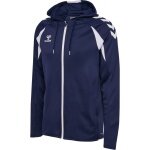 hummel Kapuzenpullover hmlCORE 2.0 Full-Zip Hoodie (100% rec. Polyester) marineblau/weiss Herren