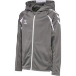hummel Kapuzenpullover hmlCORE 2.0 Full-Zip Hoodie (100% rec. Polyester) grau/weiss Kinder