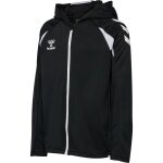 hummel Kapuzenpullover hmlCORE 2.0 Full-Zip Hoodie (100% rec. Polyester) schwarz/weiss Kinder