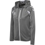 hummel Kapuzenpullover hmlCORE 2.0 Full-Zip Hoodie (100% rec. Polyester) grau/weiss Damen