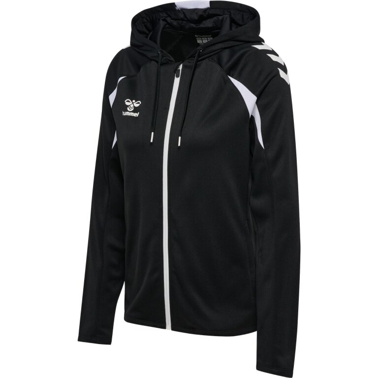 hummel Kapuzenpullover hmlCORE 2.0 Full-Zip Hoodie (100% rec. Polyester) schwarz/weiss Damen
