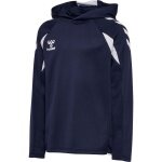 hummel Kapuzenpullover hmlCORE 2.0 Hoodie (100% rec. Polyester) marineblau/weiss Kinder