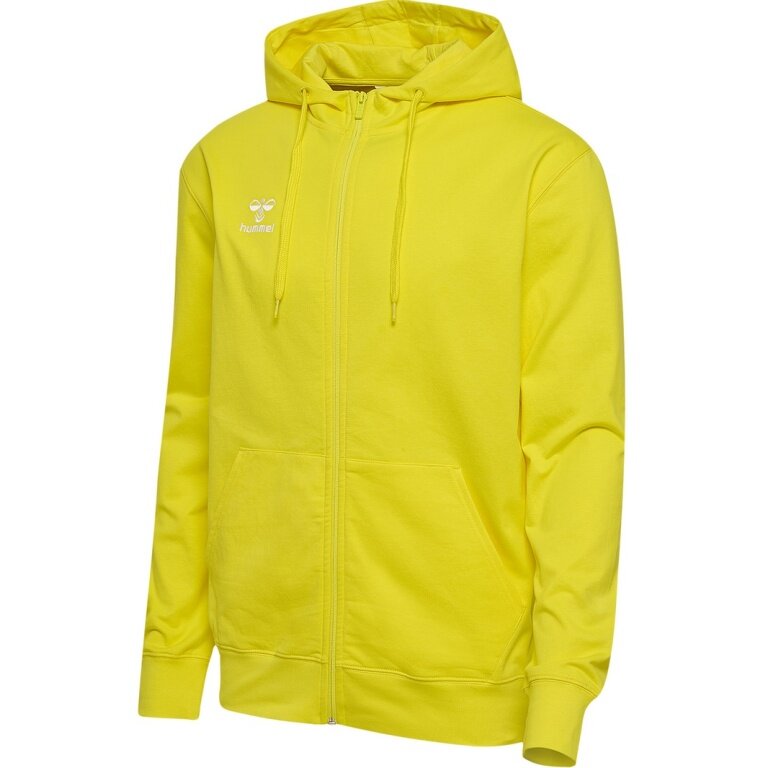 hummel Kapuzenpullover hmlGO 2.0 Full-Zip Hoodie (weicher Sweatstoff) gelb Herren