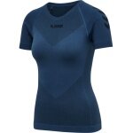 hummel Funktionsunterwäsche Kurzarmshirt Seamless Rundhals nahtlos denimblau Damen