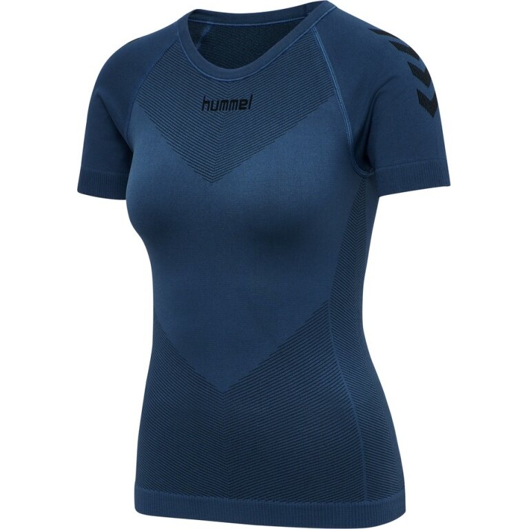 hummel Funktionsunterwäsche Kurzarmshirt Seamless Rundhals nahtlos denimblau Damen