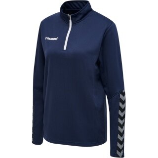 hummel Sport-Langarmshirt hmlAUTHENTIC Half-Zip Sweatshirt (gestricktem Polyester) marineblau Damen