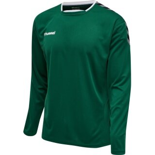 hummel Sport-Langarmshirt hmlAUTHENTIC Poly Jersey (leichter Jerseystoff) dunkelgrün Herren