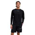 hummel Langarmshirt hmlCOURT Light Weight (atmungsaktiv, schnelltrocknend) schwarz/grau Herren