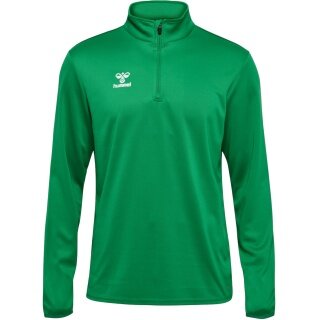 hummel Sport-Langarmshirt hmlESSENTIAL Half-Zip (angenehmes Tragegefühl) grün Herren