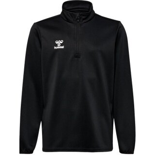 hummel Sport-Langarmshirt hmlESSENTIAL Half-Zip (angenehmes Tragegefühl) schwarz Kinder