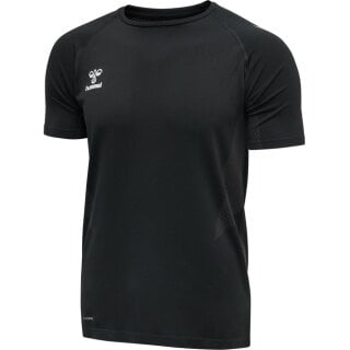 hummel Sport-Tshirt hmlLEAD Pro Seamless Training Jersey (dehnbarer Jerseystoff) Kurzarm schwarz Herren