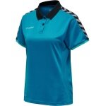 hummel Sport-Polo hmlAUTHENTIC Functional (weicher Jerseystoff) Kurzarm tealblau Damen