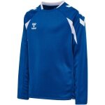 hummel Pullover hmlCORE 2.0 Crew Neck (100% rec. Polyester) blau/weiss Kinder