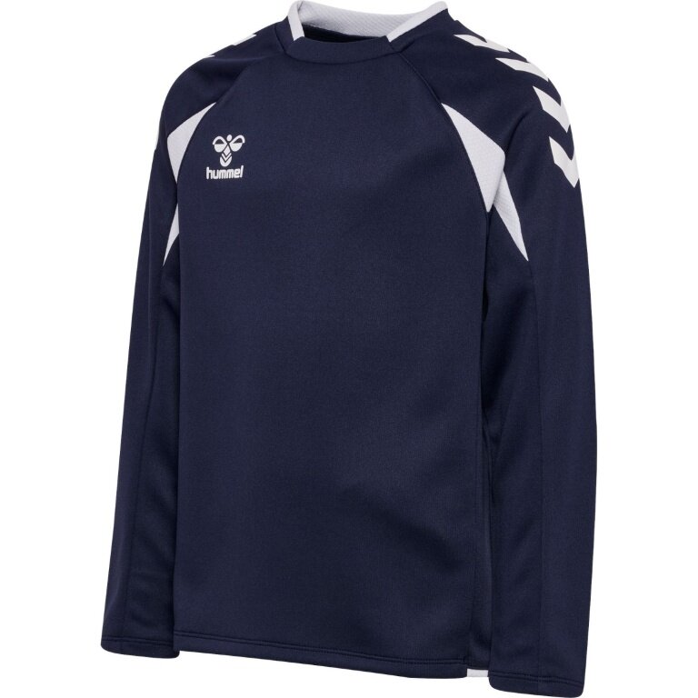 hummel Pullover hmlCORE 2.0 Crew Neck (100% rec. Polyester) marineblau/weiss Kinder