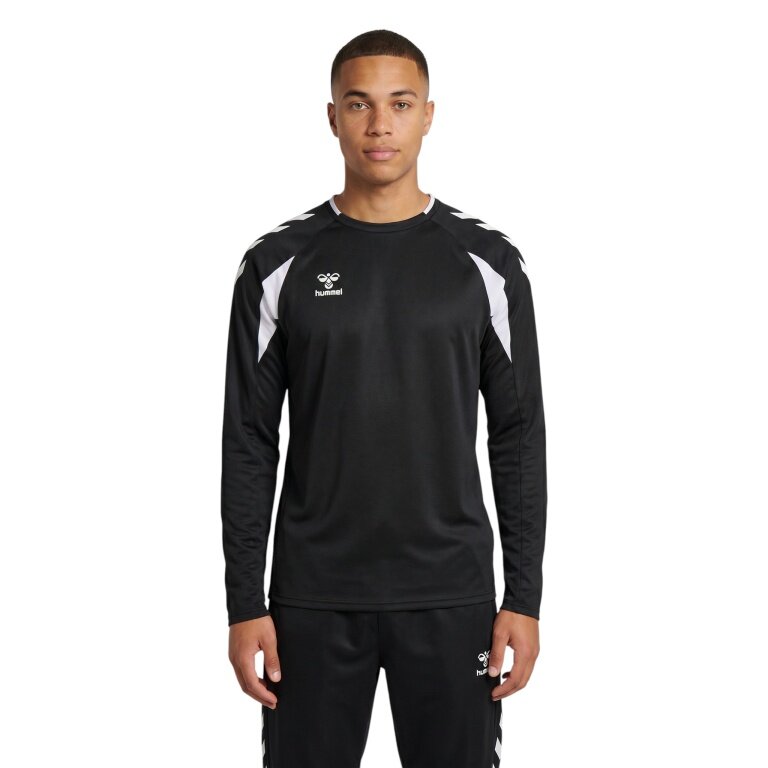 hummel Pullover hmlCORE 2.0 Crew Neck (100% rec. Polyester) schwarz/weiss Herren