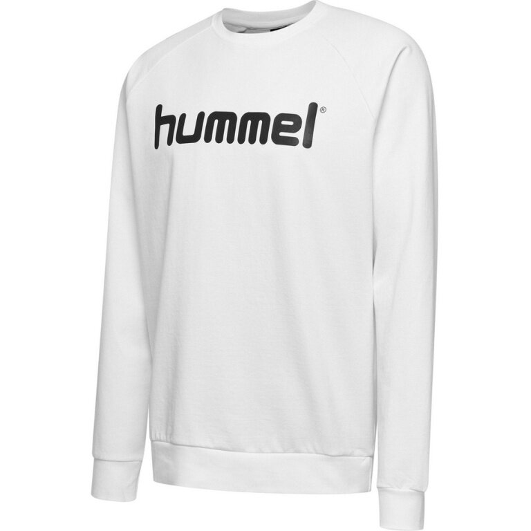 hummel Pullover Basic hmlGO Cotton Sweatshirt Big Logo (Baumwolle) weiss Kinder