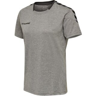 hummel Sport-Shirt hmlAUTHENTIC Poly Jersey (leichter Jerseystoff) Kurzarm grau Damen