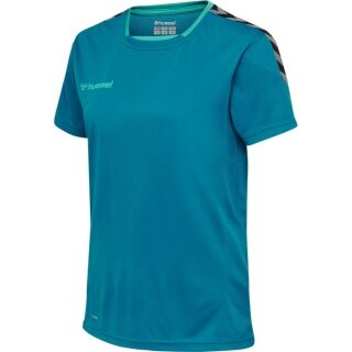 hummel Sport-Shirt hmlAUTHENTIC Poly Jersey (leichter Jerseystoff) Kurzarm tealblau Damen