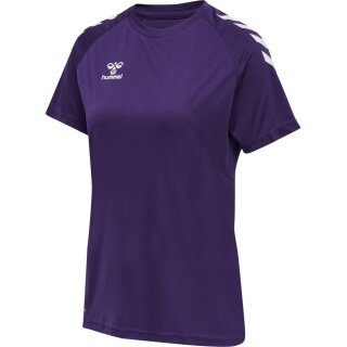 hummel Sport-Shirt hmlCORE XK Core Poly (Interlock-Stoff) Kurzarm violett/weiss Damen