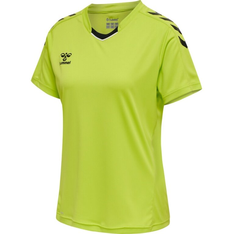 hummel Sport-Shirt hmlCORE XK Poly Jersey (robuster Doppelstrick) Kurzarm limegrün Damen