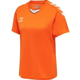 hummel Sport-Shirt hmlCORE XK Poly Jersey (robuster Doppelstrick) Kurzarm orange Damen