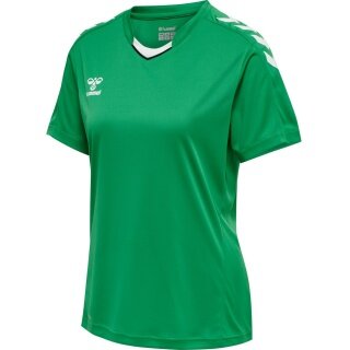 hummel Sport-Shirt hmlCORE XK Poly Jersey (robuster Doppelstrick) Kurzarm grün Damen