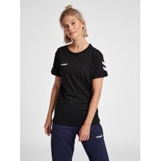 hummel Sport/Freizeit-Shirt hmlGO Cotton (Baumwolle) Kurzarm schwarz Damen