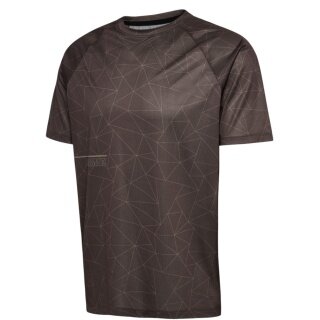 hummel Trainings-Shirt hmlGRAPHIC AOP Light Weight (leicht, atmungsaktiv) coffeebraun Herren
