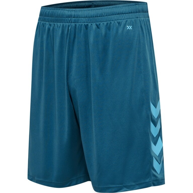 hummel Sporthose hmlCORE XK Poly Shorts (robuster Doppelstrick, ohne Seitentaschen) kurz coralblau Herren