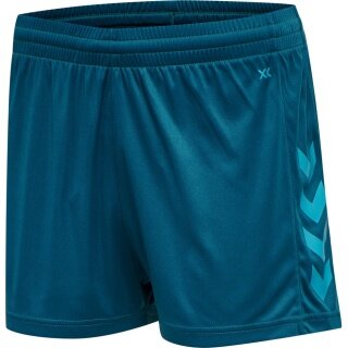 hummel Sporthose hmlCORE XK Poly Shorts (robuster Doppelstrick, ohne Seitentaschen) Kurz coralblau Damen