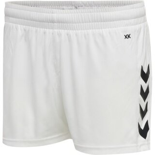 hummel Sporthose hmlCORE XK Poly Shorts (robuster Doppelstrick, ohne Seitentaschen) Kurz weiss Damen