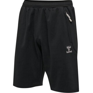hummel Freizeithose Bermuda hmlMOVE Grid Cotton Shorts (Baumwolle) kurz schwarz Herren