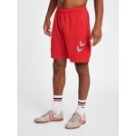 hummel Sporthose hmlLEAD Poly Shorts (Mesh-Stoff) Kurz rot Herren