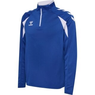 hummel Sport-Langarmshirt hmlCORE 2.0 Half Zip (optimale Bewegungsfreiheit) blau/weiss Herren