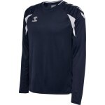 hummel Sport-Langarmshirt hmlCORE 2.0 Jersey (angenehmes Tragegefühl) marineblau/weiss Herren