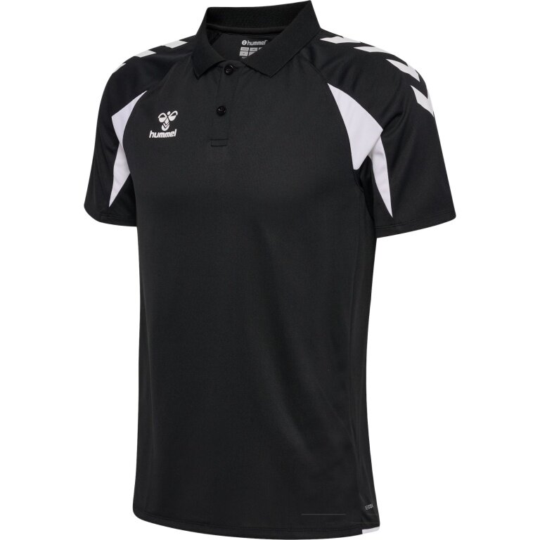 hummel Sport-Polo hmlCORE 2.0 (100% rec. Polyester) schwarz/weiss Herren
