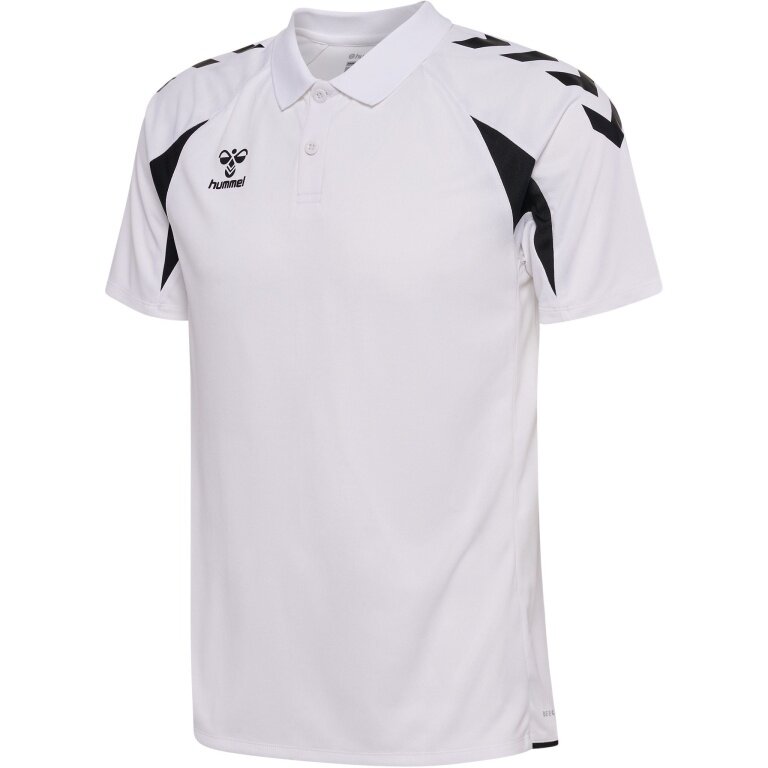 hummel Sport-Polo hmlCORE 2.0 (100% rec. Polyester) weiss/schwarz Herren