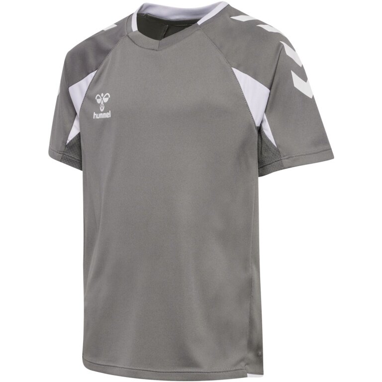 hummel Sport-Shirt hmlCORE 2.0 (rec. Polyester, optimale Bewegungsfreiheit) kurzarm grau/weiss Jungen