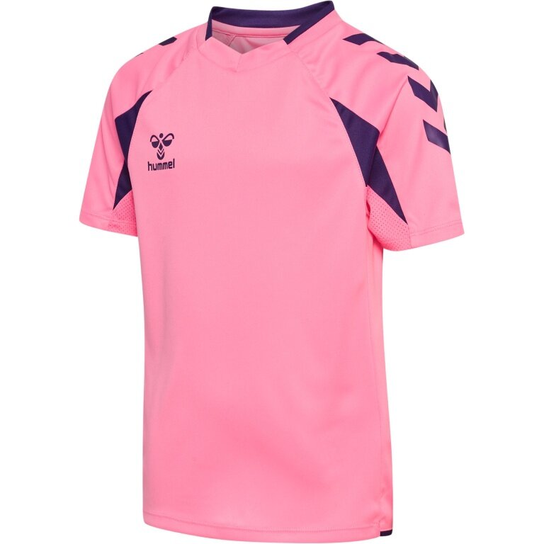 hummel Sport-Shirt hmlCORE 2.0 (rec. Polyester, optimale Bewegungsfreiheit) kurzarm pink/violett Jungen
