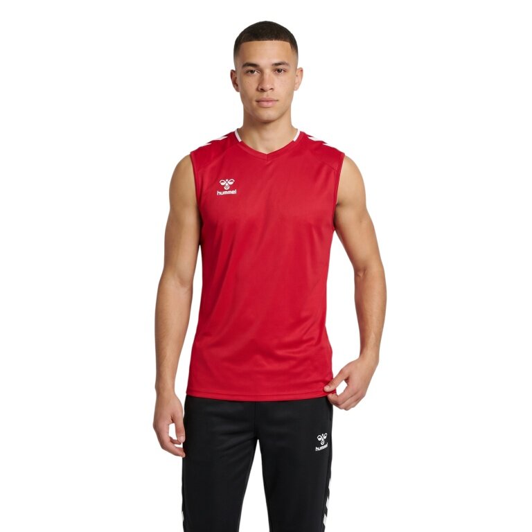 hummel Sport-Tank hmlCORE 2.0 Jersey (100% rec. Polyester) rot/weiss Herren